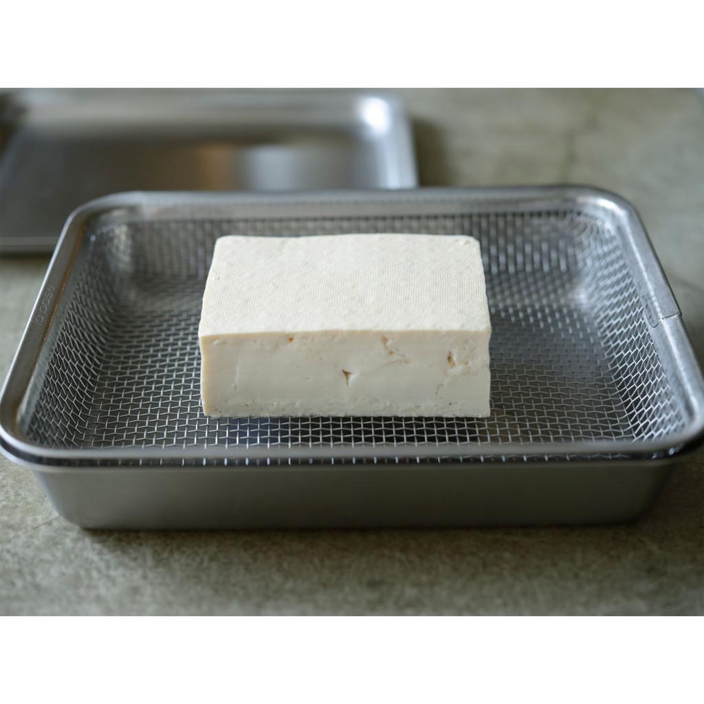 La base Tsubame-Sanjo stainless steel square tray x 2, square colander & square plate, 4-piece set, Made in Japan, Yoko Arimoto, LLM-8718