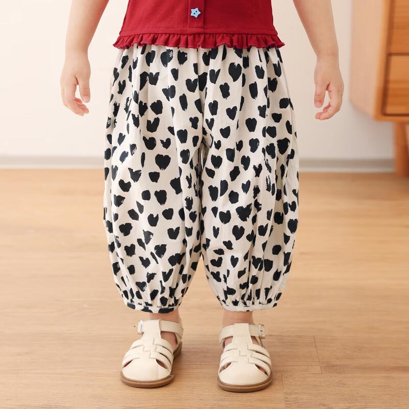 LUSON Baby Girl Summer Print Harem Anti-Mosquito Pants 110