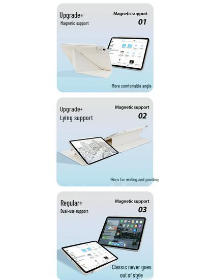 Ultra-Slim Magnetic Dual-Sided Buckle Case with Horizontal & Vertical Stand for iPad & Huawei MatePad