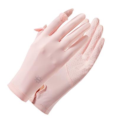 Sun Protection Gloves for Women Summer Coolness Outdoor Sun Protection Thin  Breathable  Anti Slip  Sports Cycling Ice Silk Finger Exposed Gloves