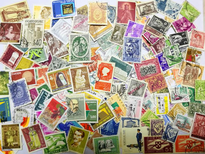 Real Used Portugal Post Stamps Postage 100 Different Portugal Collectible Postage Stamps Collecting Material For Scrapbooking