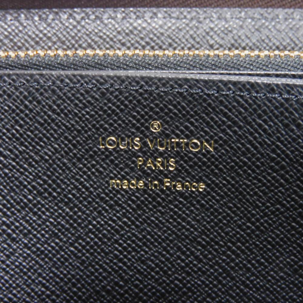 Used 12564 Zippy Wallet M82444 7940 Current LV Logo New Model Black Zip Around RFID Monogram Reverse Brown Unisex from