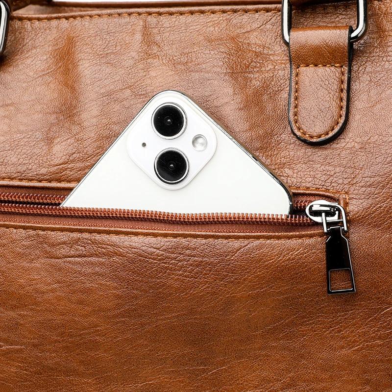 Elegant Handbag for Women High Quality Leather Top-Handle Bags Purse Ladies Shoulder Crossbody Bag Large Casual Tote 2025