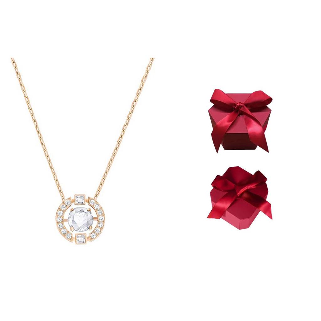 Swarovski Sparkling Heart Crystal Necklace Women necklace Rose-Gold 5272364