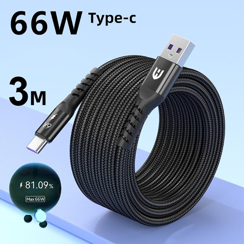 USB to USB C Cable USB to Type C Cable Fast Charging Nylon Braided Data Sync Transfer Cord USB C Charging Cable