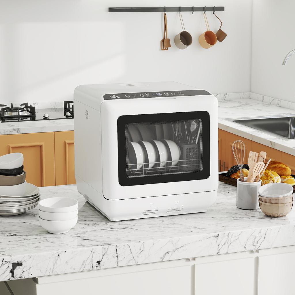 6L Five-Mode Tabletop Dishwasher - White