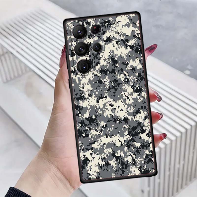 

Креативный камуфляжный узор Для Samsung Galaxy S26 S25 S24 S23 S22 S21 S20 Ultra Plus FE 5G Черный Мягкий ТПУ Чехол для телефона Galaxy S24 FE