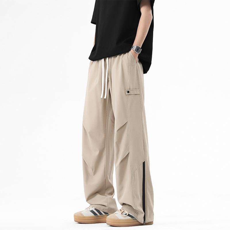 

Working Casual Pants New Spring and Summer Loose Straight Wide-leg Sports Drooping Trousers 4XL