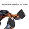 Elastisches Regenbogen-Nylon-Gewebe Apple Watch Armband mit Magnetverschluss