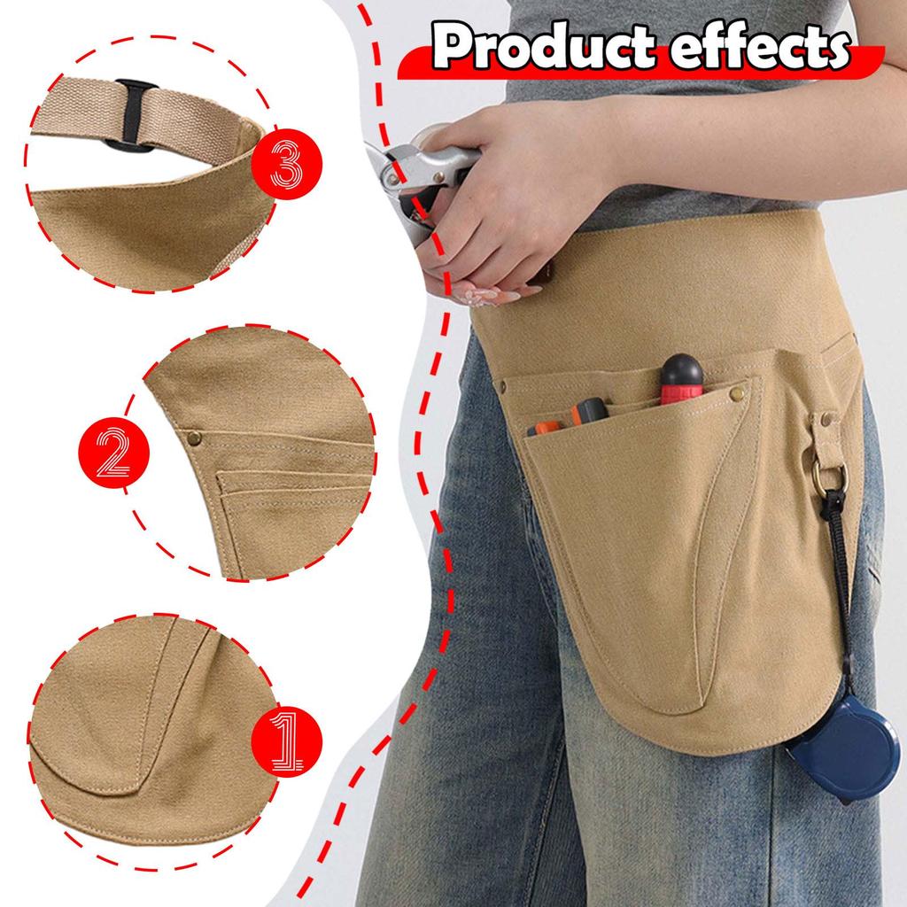 Tool Belt Adjustable Multipurpose Work Apron Waist Pouch Tool Organizer for Handyman Woodworker Construction Plumber Electrician