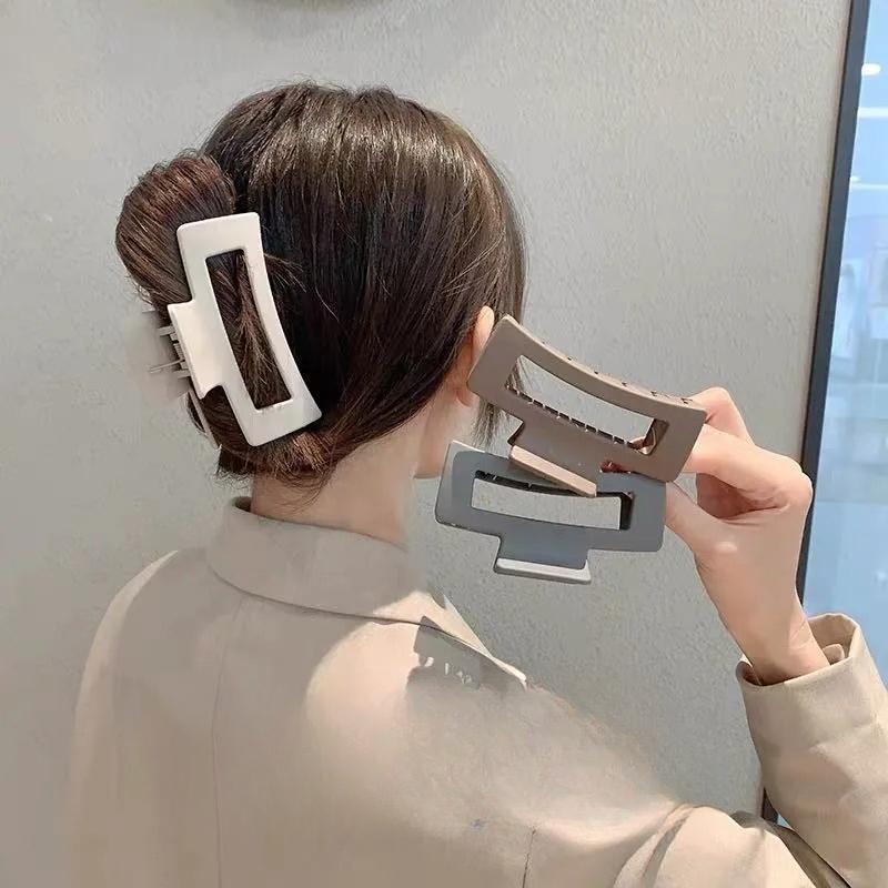 10,5 cm Grande Pinza per Capelli Geometrica Opaca Fermaglio per Capelli da Donna Accessorio per Capelli Fermagli Pinze a Granchio Moda Coreana Ornamento Accessori per Capelli