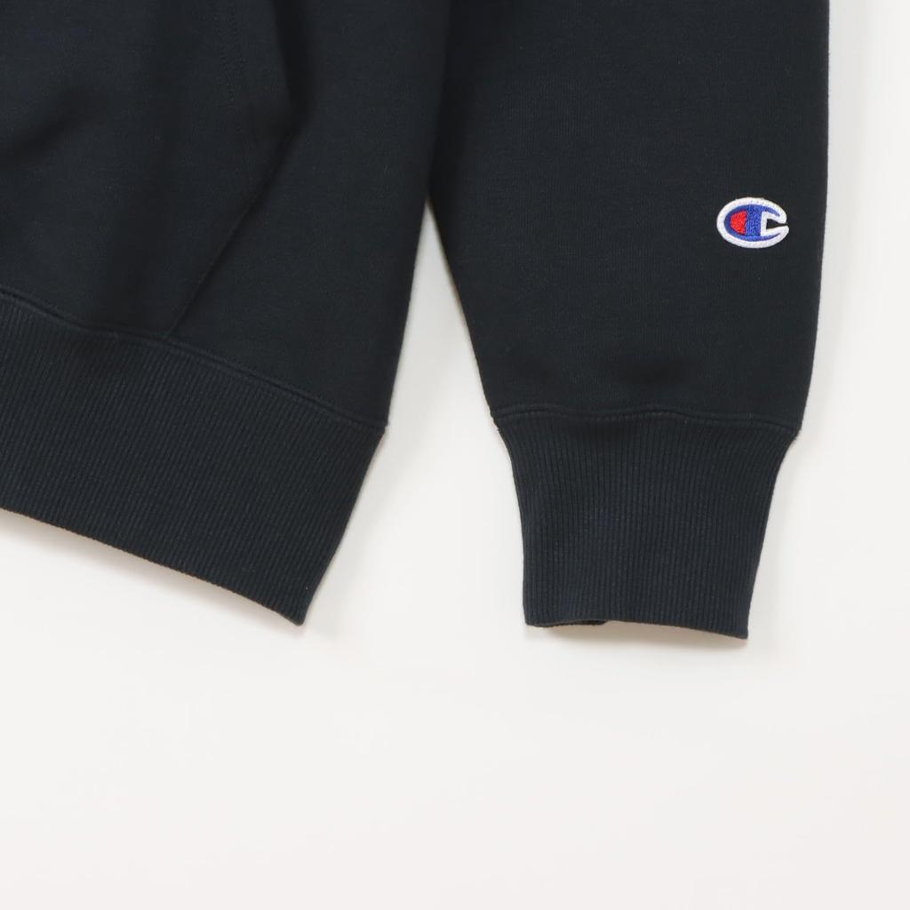 fleece hoodie with a logo and embroidered Long-sleeved one-point logo. C3-W101Z-370-XS