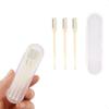 Manual Nose Hair Trimmer for Man WomanTrimmer for Nose Hair Waterproof Stainl Steel with Brush L Clippers Cream Yellow 3 Pcs