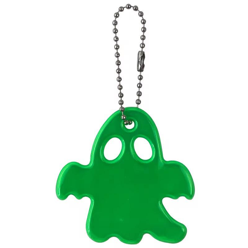 Halloween Luminous Ghost Pendant Keychain - Reflective Backpack Charm & Party Gift