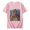 Unisexs Funny Thinking Monkey Meme Tshirt Casual Graphics Unisex Cotton Tee Loose Short Sleeve Tops Streetwear Unisex Allseason