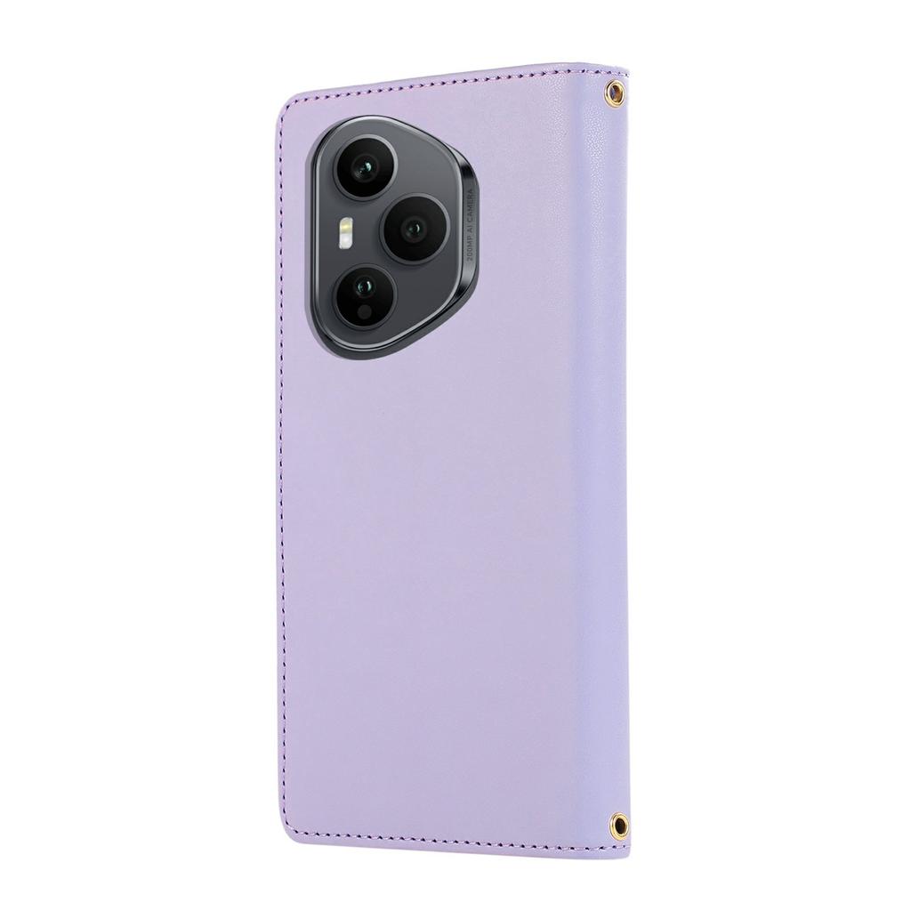 For Honor 400 Pro 5G (Global) Case Multi Card Slots Zipper Rhombus Leather Phone Cover with Wrist Strap