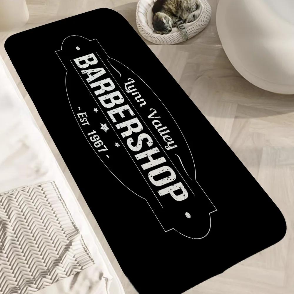 Barber Shop Entrance Door Mat Bathroom Rug Custom Doormat Carpet In the Living Room Mats Modern Home Decor Floor Carpets Bath