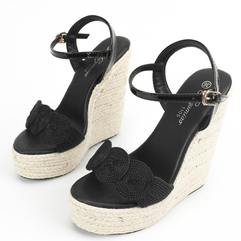 Fashion Women's 15cm Extreme High Heel Open Toe Platform Sandals Thick Sole Wedge Nightclub Party Shoes Plus Size Runway Model