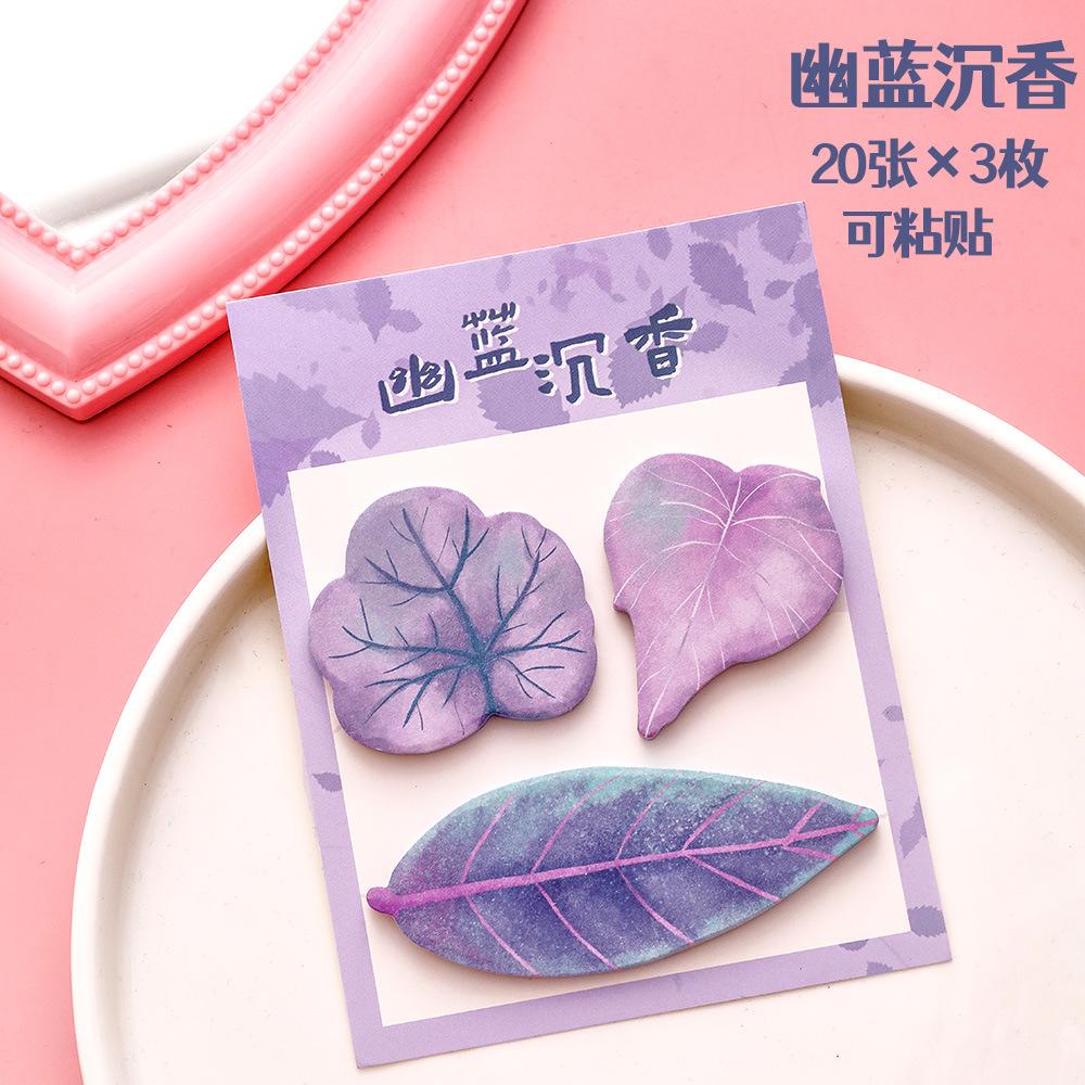 Simulated Leaf Combination Memo Notes Creative Message Sticky Notes Students Praise Reward Stationery Gifts School Supplies