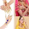 Hollow Finger Tip Protection Nail Rings Golden Finger Bracelet Belly Dance Bracelet Knuckle Rings