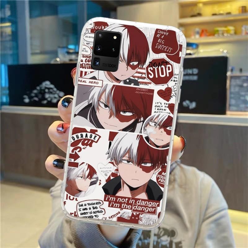 Shoto Todoroki Phone Case For Samsung Galaxy S10 S21 S22 Plus Ultra A91 A51 A21S A12 Transparent Phone Cover