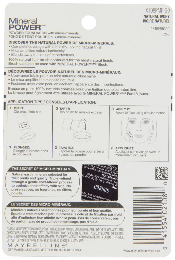 Maybelline Mineral Power Powder Foundation #Light 3 Natural Ivory