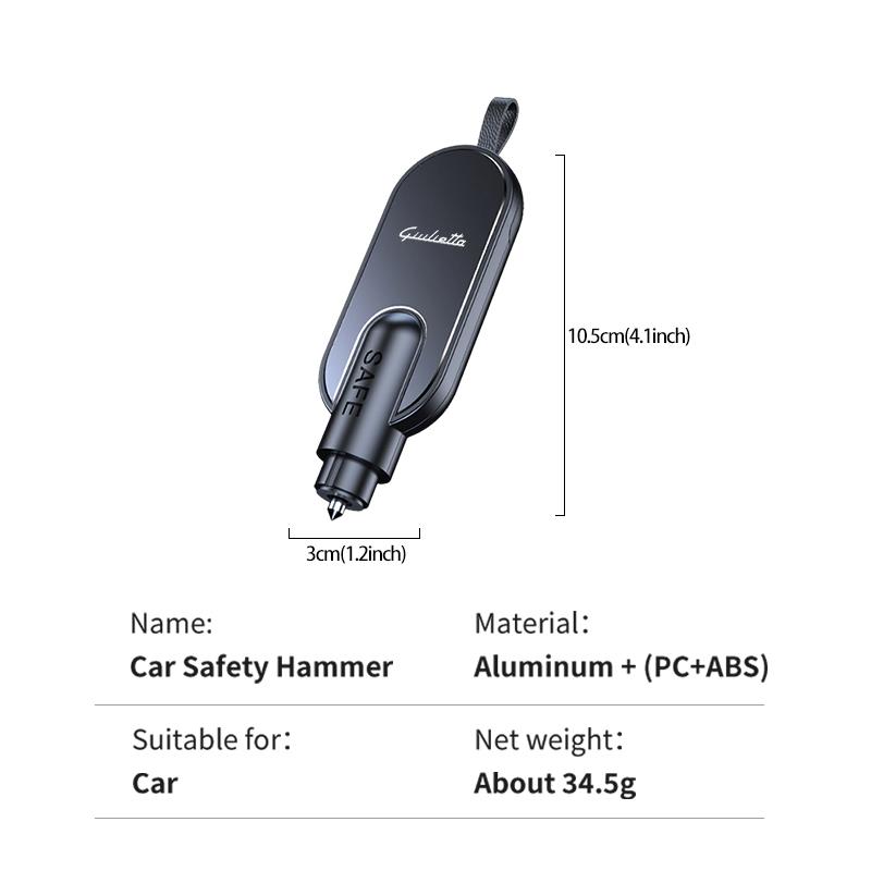 2026 Hot Sticker For Alfa Romeo Car Alloy Safety Hammer Emergency Glass Breaker Rescue Tool Safety Supplies Giulietta 940 2010-2