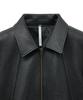Noirer Goat Shrunken Leather Blouson (Black)