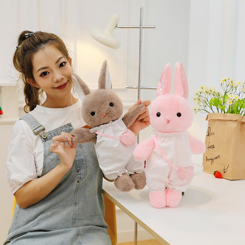 New Doll Soothing Rabbit Cloth Doll Bunny Plush Toy Couple Girl Bed Sleeping Doll Throw Pillow Cute