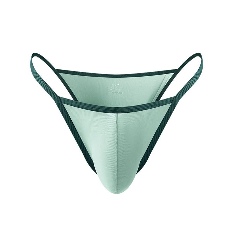 1Pc Nylon Pouch Briefs Breathable Panties Low-rise Underwear High Elastic Thong Men's