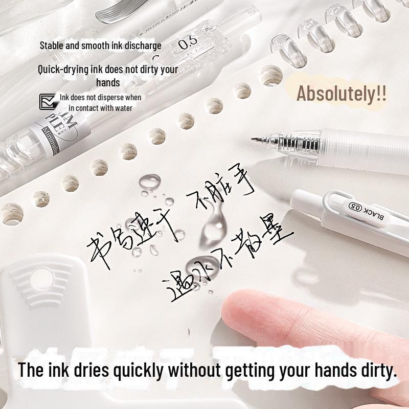 Kaba Bear's New Large-Capacity Brush Pen: Smooth, Ink-Free, Replaceable Core - Ideal for Students' Exams