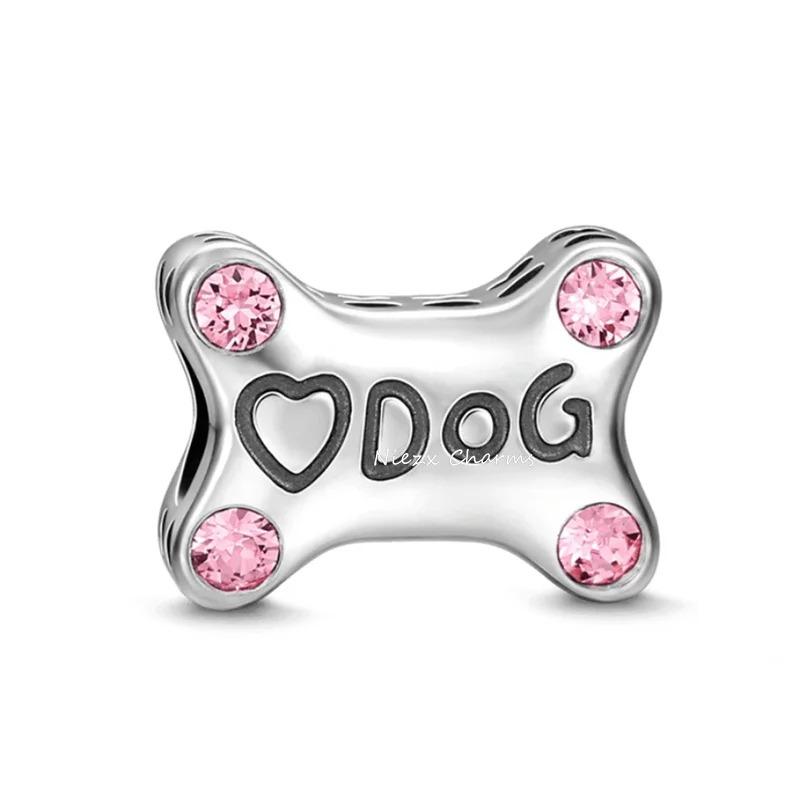 Изысканный серебряный браслет-подвеска с лапкой собаки, подвеска на шею, DIY украшение, подарок для женщин