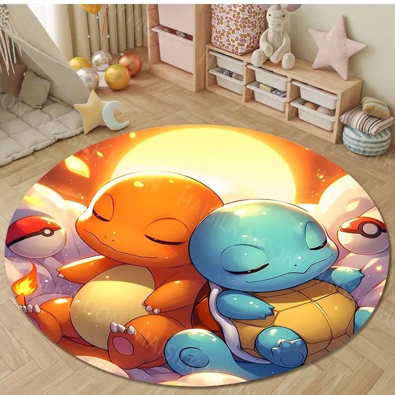 1PC Multi-Scene Carpet P0kemon Charizard Round Rug for Bedroom Area Floor Mats Kids Room Bath Chair Mats Living Room Home Decor