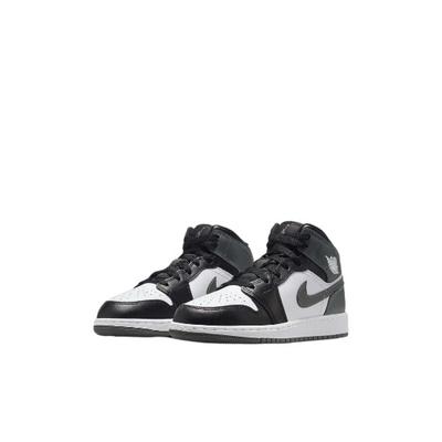 Air 1 Mid Black White Iron Grey Youth GS DQ8423-001