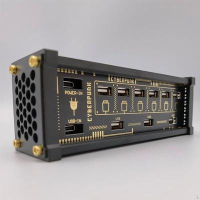 6 Port USB Hub Laptop with Individual Control Switches Docking Station Accessories Good Heat