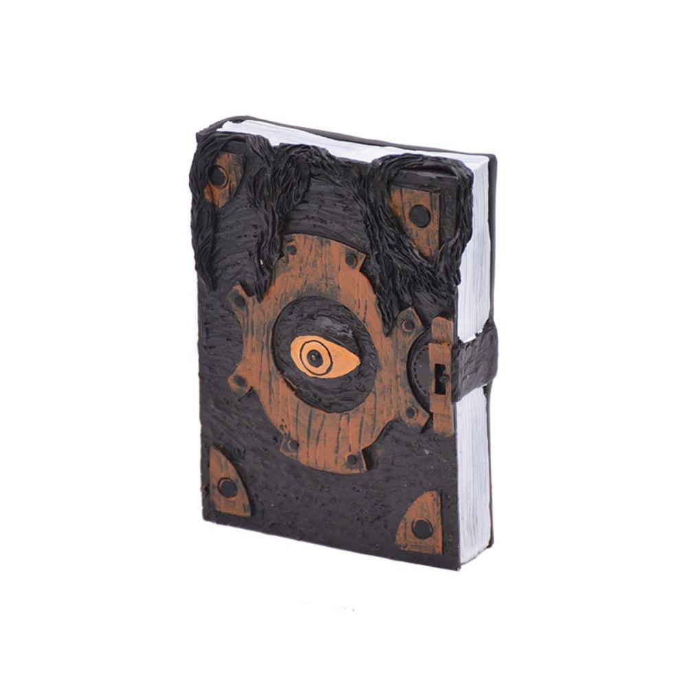 

Black Spell Book Ornaments Resin Desktop Sculpture Household Halloween Devil Eye Book Costume Prop Book Ornament