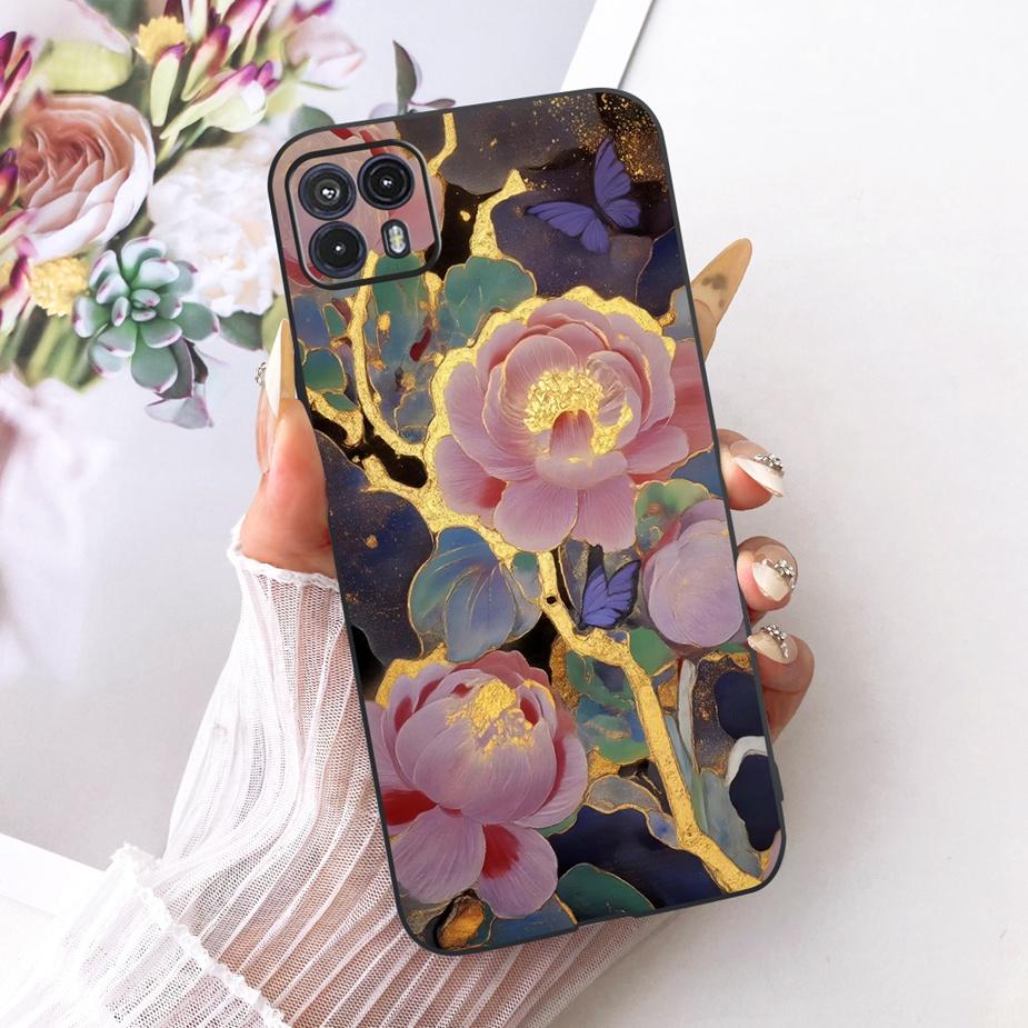 For Motorola Moto G50 5G Case XT2149-1 Luxury Bow Flowers Painted Cover Soft TPU Phone Case For Moto G50 MotoG50 5G Fundas Coque