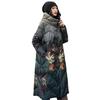 Autumn and winter new Chinese style retro buckle hooded down jacket medium and long knee white duck down fashion coat