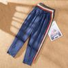 Cotton and Linen Solid Elastic Waist Candy Color Harem Pants Casual Women's Pants