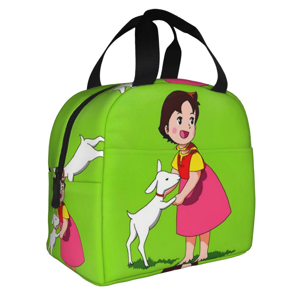 Anime Heidi Ragazza delle Alpi Fumetto Cartone Animato Riutilizzabile Pranzo Scatole Multifunzione Frigo Termico Cibo Isolato Pranzo Borsa Scuola