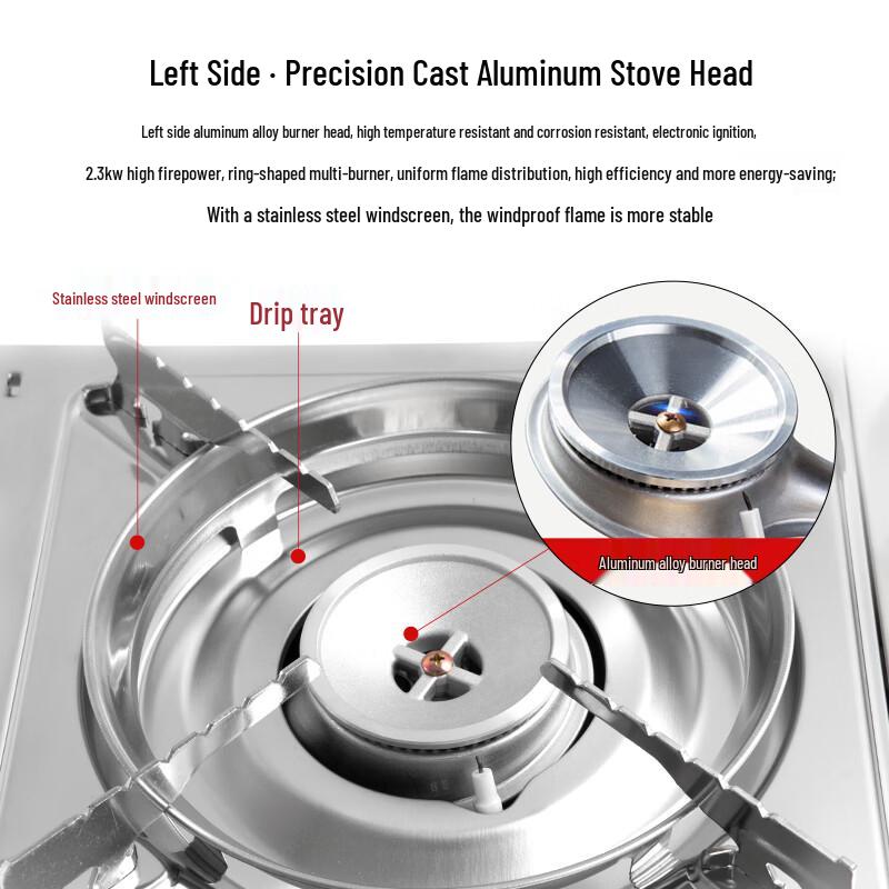MAXSUN MSD-5800S COMBO Double Burner Butane Camping Stove Set