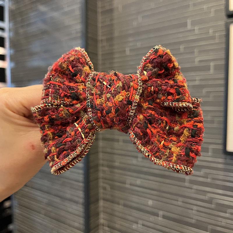 Rote Schleife Prinzessinnenkrone Haarspange für Mädchen - Elegantes Herbst-/Winter-Accessoire