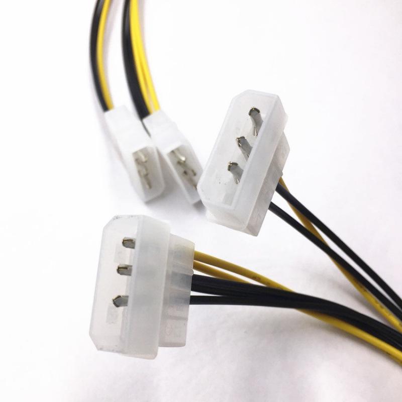 Dual 4-Pin to 8-Pin Power Cable for Discrete Graphics Cards