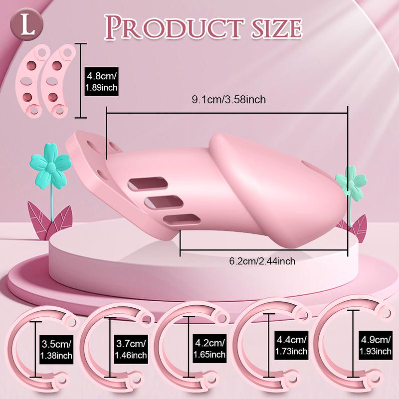 Silicone Chastity Cage Male Cock Lock S/L Penis Rings Sex Toys For Sissy Men Femboy Stretcher BDSM Gay Erotic Urethral Device 18