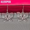 925 Sterling Silber hohler Schmetterlings-Tropfenohrring-Schmuck