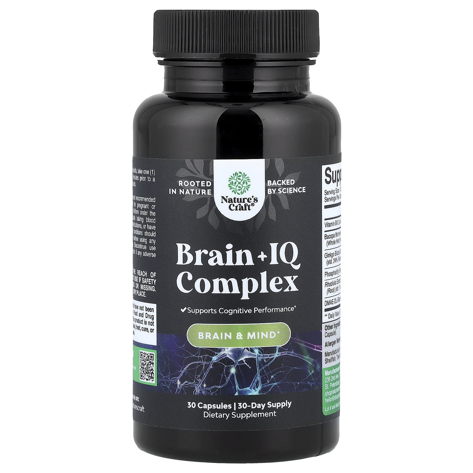 

Nature S Craft, Brain + Iq Complex, 30 Capsules