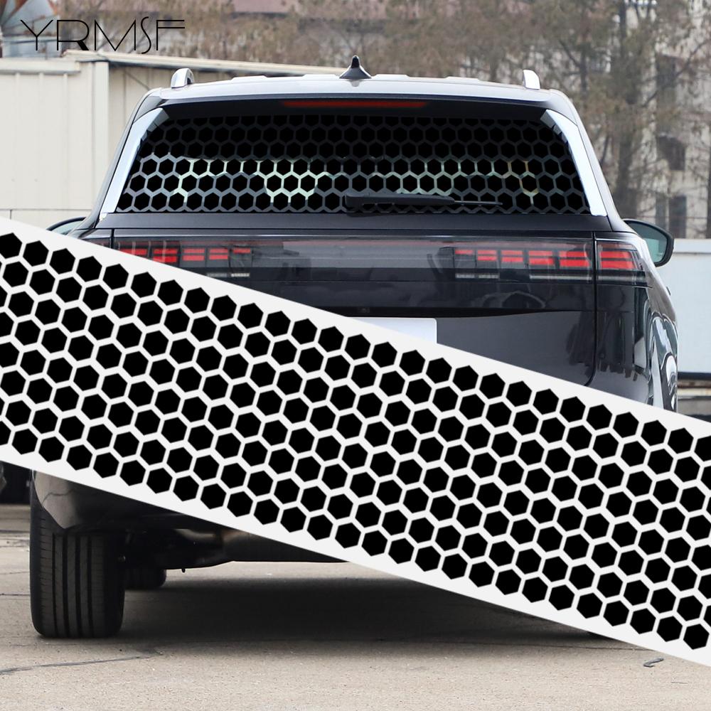 Car Pillar Protective Film Carbon Fiber Vinyl Warp Rear Window Self-Adhesive Anti-Scratch for SUV Truck Exterior Body Styling