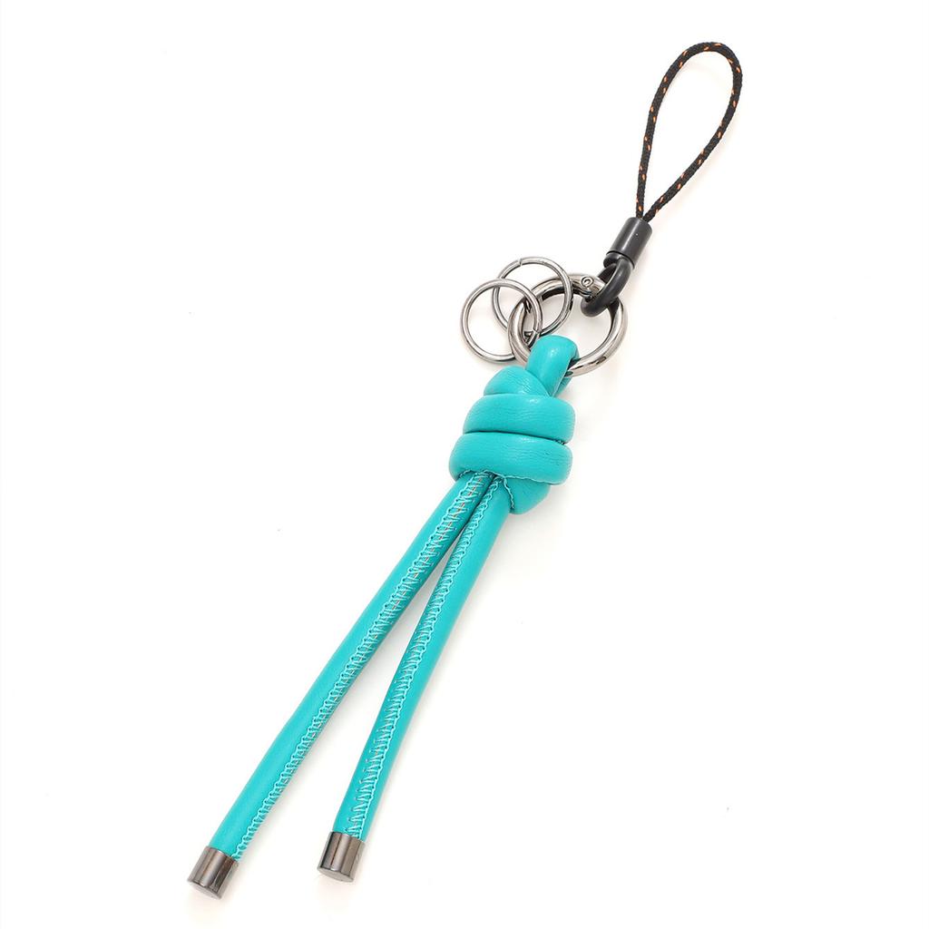 Creative PU Knot Mobile Phone Straps PU Thick Rope Knot Fashionable Keychain Handbag Mobile Phone Ornament