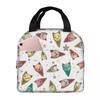 Colorful Cat Heads With Bright Star Insulated Lunch Bag for Women Cooler Thermal Food Box Tote Portable Lunch Boxes Container