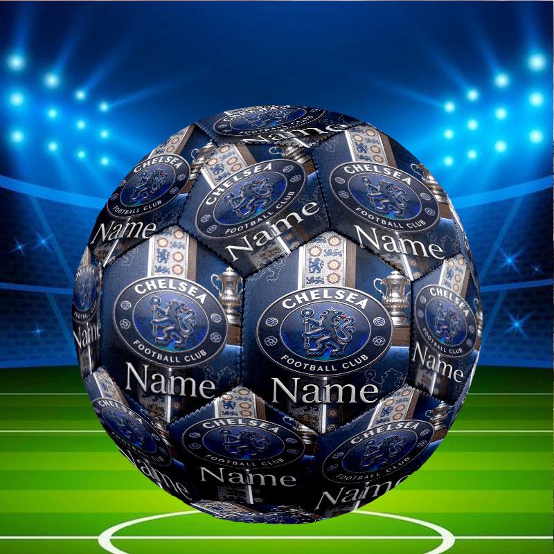 Custom Name Personalized Chelsea Football Club Print Size 5 Soccer Ball Training & Match Football, for Team, Kicking, Gift for Football Enthusiasts